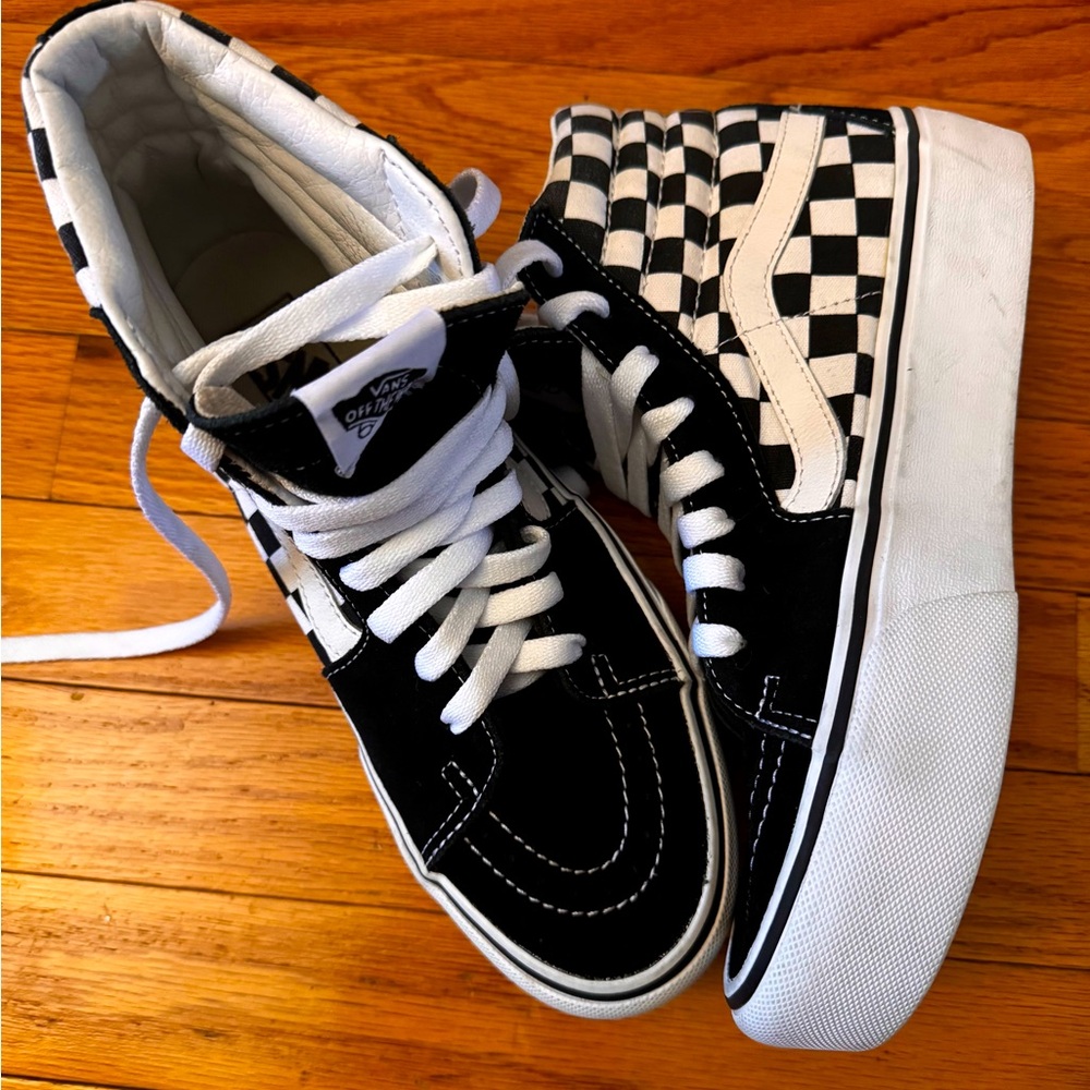 Vans Unisex SK8 Lite Checkerboard Lace Up Trainer Black/White